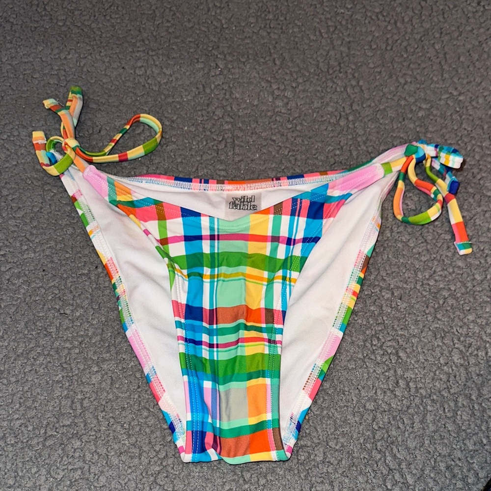 Wild Fable Multicolor Plaid Bikini Bottom